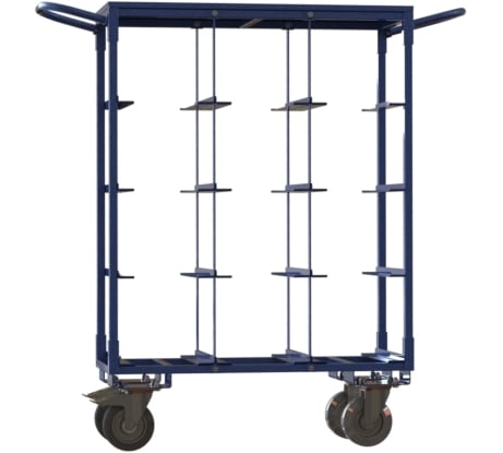 Мобильный стеллаж МеталлКарт 12 ячеек с лотками 12л 4631170796941