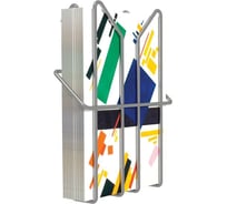 Лоток навесной для стоек ОФИСМАГ Парус, А6, 220x115x50 мм, проволочный, хром 290443