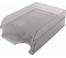 Лоток горизонтальный для бумаг BRAUBERG Standard, 350x253x65 мм, тонированный серый 238348