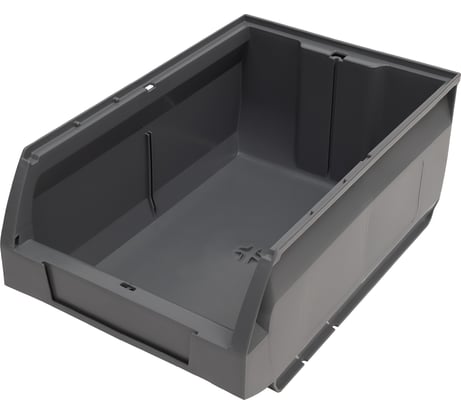 Ящик Gigant 350x230x150 ПП темно-серый 32081