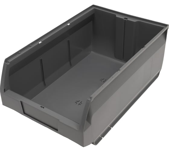 Ящик Gigant 500x310x200 ПП темно-серый 32092