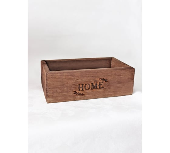 Ящик из натурального дерева Симфония окрашенный, с гравировкой, HOME 15x25x9 см Я-019 1