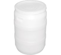 Бочка Дигрус 50 л, полиэтилен, с крышкой, 380x360x600 мм, белая БК-50-Б/Д