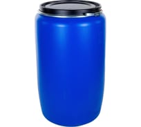 Бочка Дигрус 227 л, полиэтилен, крышка-обруч без ручек, 598x598x986 мм, синяя БКО-БР-227-С/Д