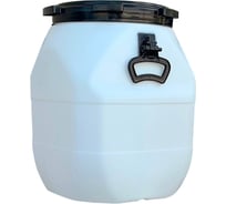 Бочка Дигрус 50 л, полиэтилен, квадратная, 380x380x485 мм, белая БКВ-50-Б/Д