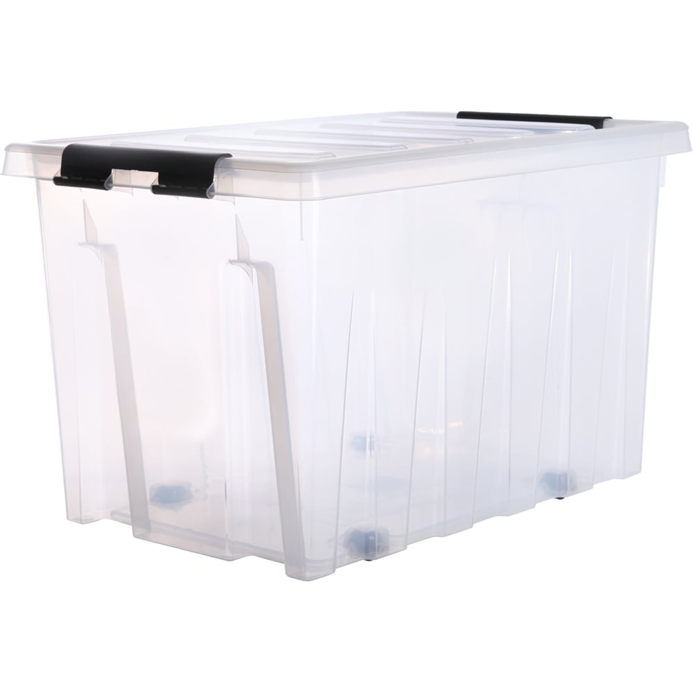Контейнер с крышкой HONEYCOMB 580x390x365 мм, 70 л, прозрачный M-070-00 ...