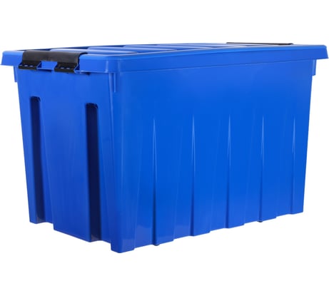 Контейнер с крышкой HONEYCOMB 580x390x365 мм, 70 л, синий M-070-00.06n