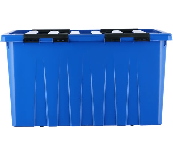 Контейнер с крышкой HONEYCOMB740x565x415, 120 л, синий M-120-00.06n