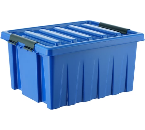 Контейнер с крышкой HONEYCOMB 500x390x255, 36 л, синий M-036-00.06n