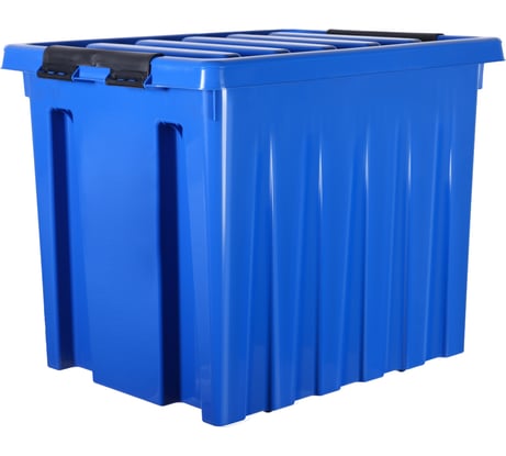 Контейнер с крышкой HONEYCOMB 500x390x405, 50 л, синий M-050-00.06n