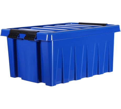 Контейнер с крышкой HONEYCOMB 415x300x195, 16 л, синий M-016-00.06n