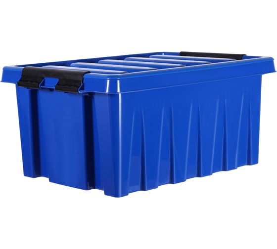 Контейнер с крышкой HONEYCOMB 415x300x195, 16 л, синий M-016-00.06n 1