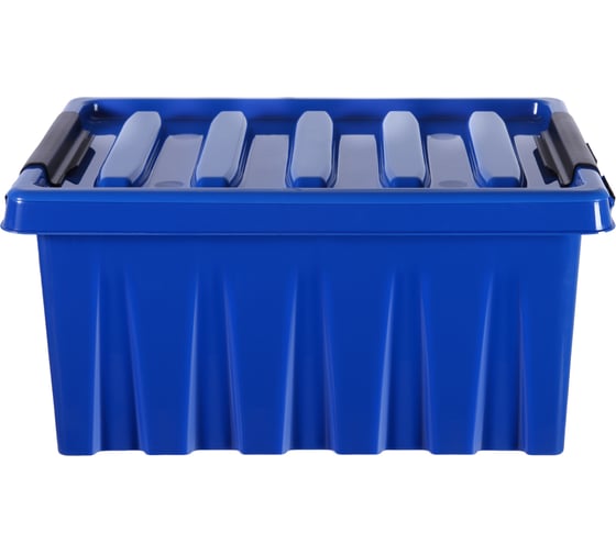 Контейнер с крышкой HONEYCOMB 415x300x195, 16 л, синий M-016-00.06n