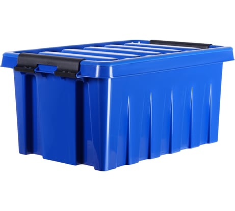 Контейнер с крышкой HONEYCOMB 335x220x160, 8 л, синий M-008-00.06n