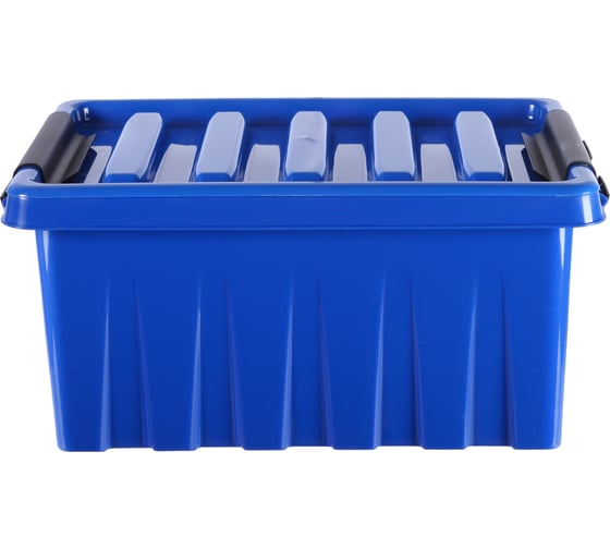 Контейнер с крышкой HONEYCOMB 335x220x160, 8 л, синий M-008-00.06n