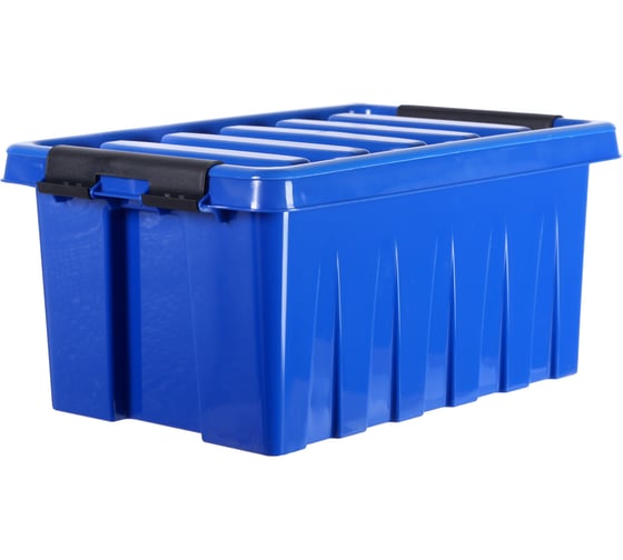 Контейнер с крышкой HONEYCOMB 335x220x160, 8 л, синий M-008-00.06n