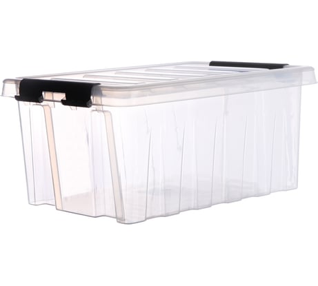 Контейнер с крышкой HONEYCOMB 415x300x195, 16 л, прозрачный M-016-00.07n