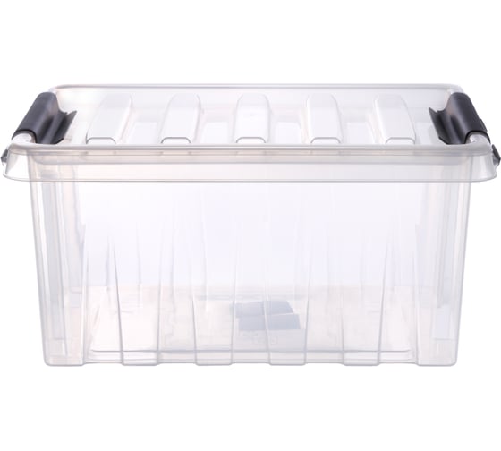 Контейнер с крышкой HONEYCOMB 415x300x195, 16 л, прозрачный M-016-00.07n