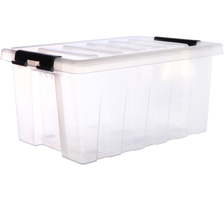 Контейнер с крышкой HONEYCOMB 500x390x255, 36 л, прозрачный M-036-00.07n