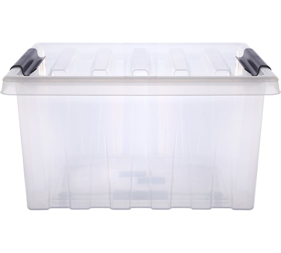 Контейнер с крышкой HONEYCOMB 500x390x255, 36 л, прозрачный M-036-00.07n