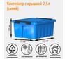 Контейнер с крышкой HONEYCOMB 210x170x100, 2,5 л, синий M-002-00.06n