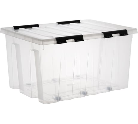 Контейнер с крышкой HONEYCOMB 740x565x415, 120 л, прозрачный M-120-00.07n