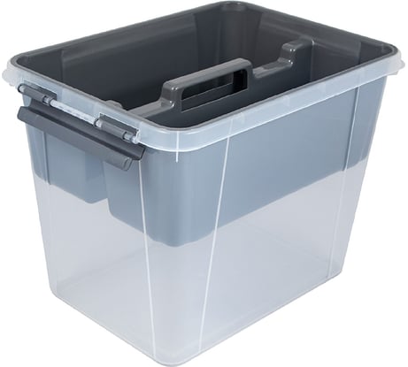 Ящик ПОЛИМЕРБЫТ ПРОФИ 25 л, с вкладышем 410х295х312 4350901