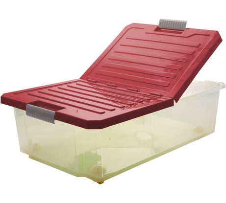 Ящик для хранения Branq Unibox 30л на роликах бордовый BQ2564БРД