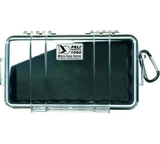 Защитный кейс Pelican 1060 черный с прозрачной крышкой 1060-025-100E