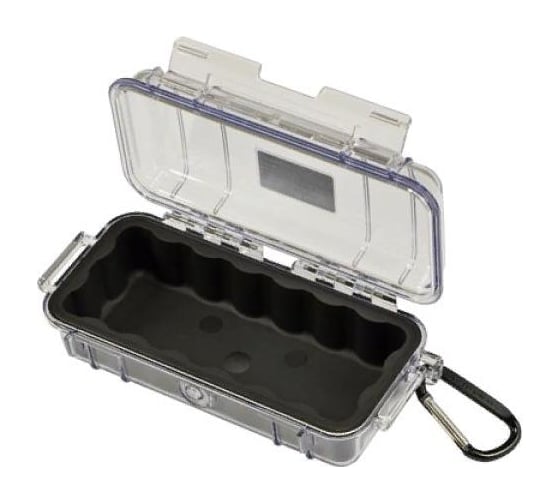 Защитный кейс Pelican 1030 черный с прозрачной крышкой 1030-025-100E