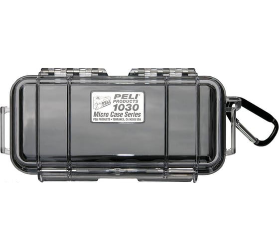 Защитный кейс Pelican 1030 черный с прозрачной крышкой 1030-025-100E