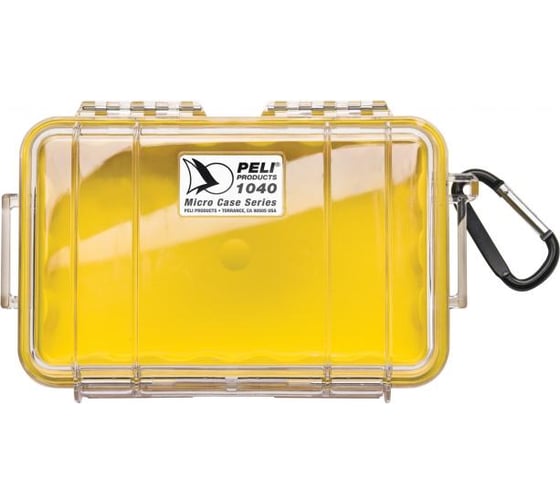 Защитный кейс Pelican 1040 желтый с прозрачной крышкой 1040-027-100E