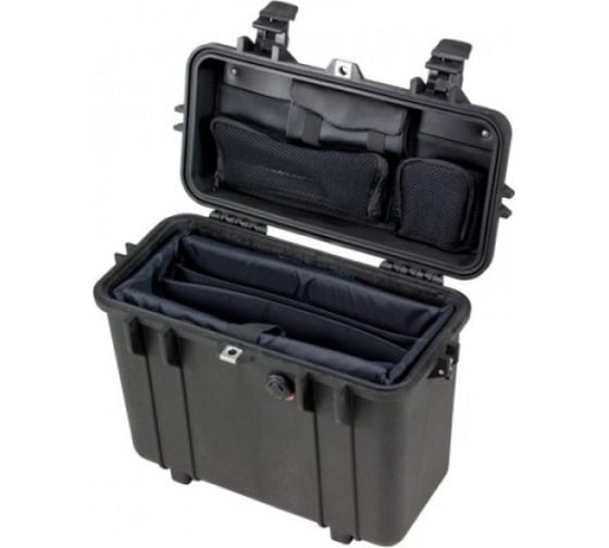 Защитный кейс Pelican 1430 черный с отделением для документов и органайзером 1430-005-110E