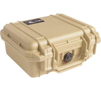 Защитный кейс Pelican 1200 песочный с поропластом 1200-000-190E