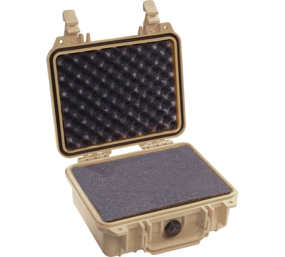 Защитный кейс Pelican 1200 песочный с поропластом 1200-000-190E