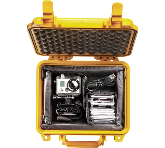 Защитный кейс Pelican 1200 желтый с поропластом 1200-000-240E