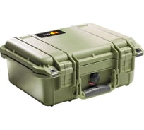 Защитный кейс Pelican 1400 зеленый с поропластом 1400-000-130E