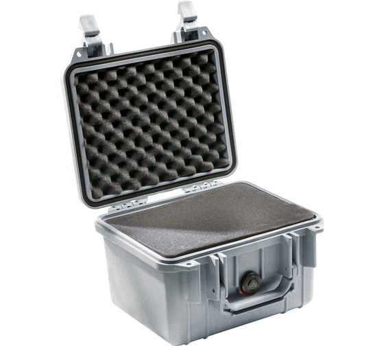 Защитный кейс Pelican 1300 серый с поропластом 1300-000-180E