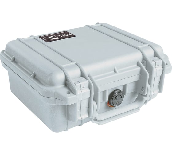 Защитный кейс Pelican 1200 серый с поропластом 1200-000-180E 1