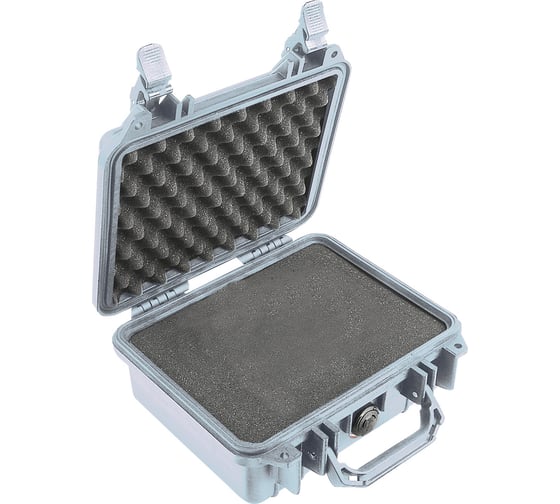 Защитный кейс Pelican 1200 серый с поропластом 1200-000-180E