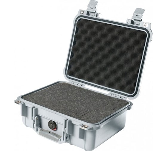 Защитный кейс Pelican 1400 серый с поропластом 1400-000-180E