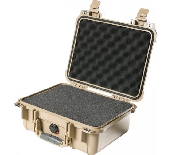 Защитный кейс Pelican 1400 песочный с поропластом 1400-000-190E