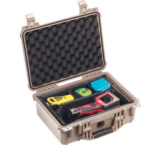 Защитный кейс Pelican 1450 песочный с поропластом 1450-000-190E