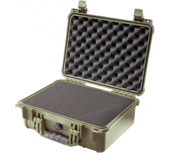 Защитный кейс Pelican 1450 зеленый с поропластом 1450-000-130E