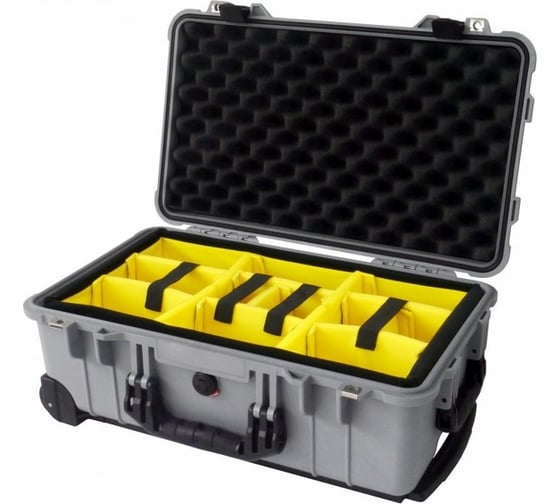 Защитный кейс Pelican 1510 серый с мягкими перегородками 1510-004-180E
