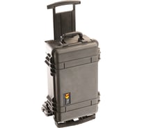 Защитный кейс Pelican 1510 черный с усиленной рамой и колесной базой 015100-0019-110E