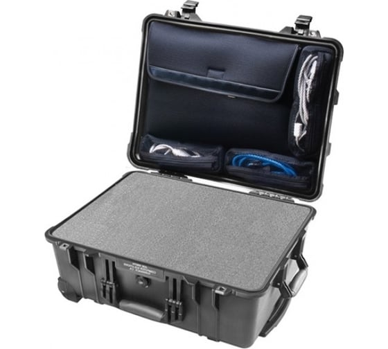 Защитный кейс Pelican 1560 черный с поропластом и органайзером для ноутбука 1560-008-110E