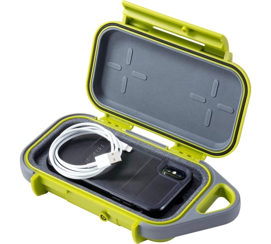 Защитный кейс Pelican G40 Go LIME/GREY GOG400-0000-GRN
