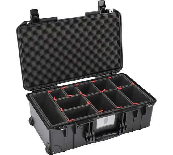 Защитный кейс Pelican Air 1535 черный с жесткими перегородками TrekPak 015350-0052-110E