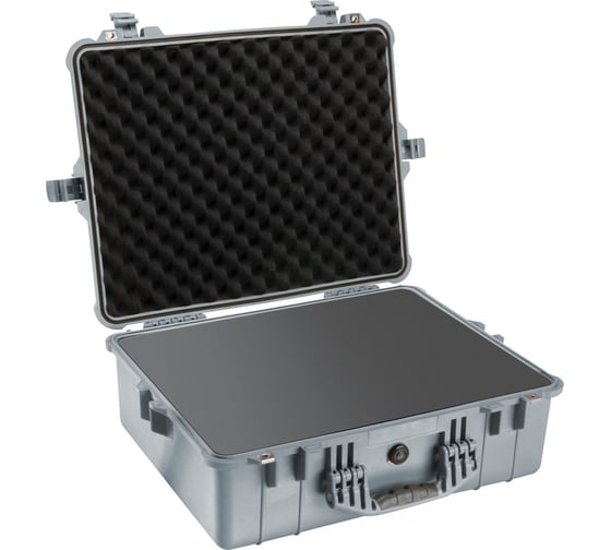 Защитный кейс Pelican 1600 серый с поропластом 1600-000-180E